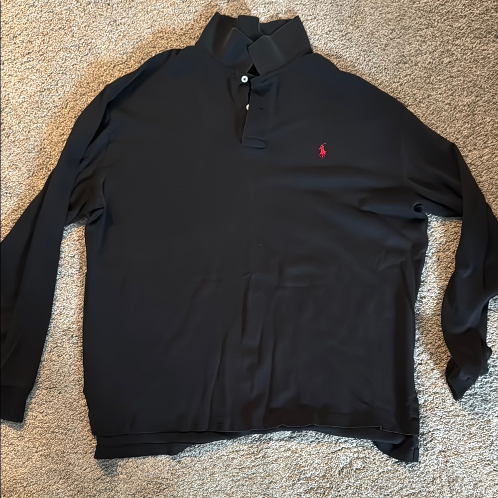 Polo by Ralph Lauren Black Long Sleeve Polo Shirt